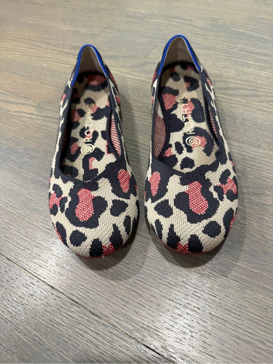 Rothy's Shoes - Women’s Leopard-Print Knit Ballet Flats - Black, Red, Cream